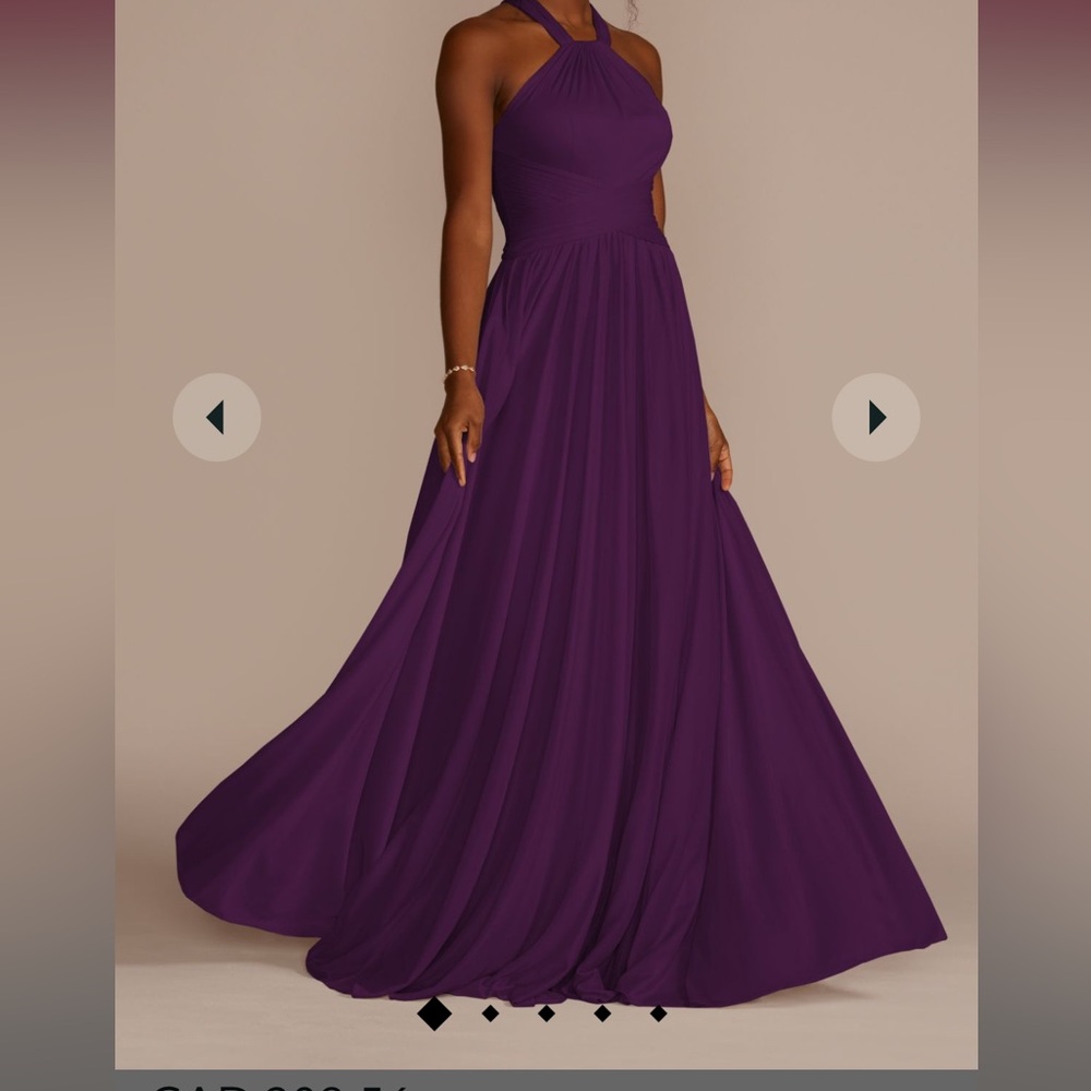 David bridal bridesmaid dress in plum size 8